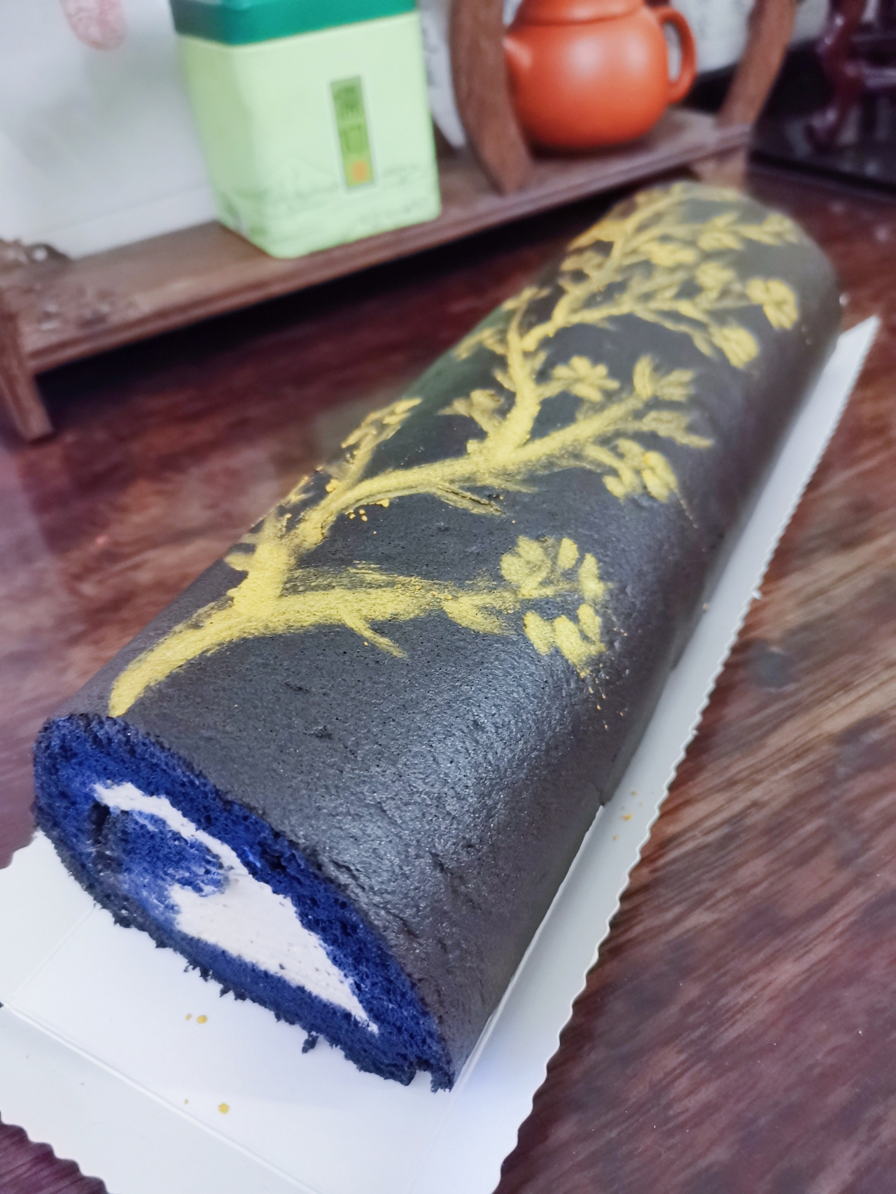 黑黑卷——竹炭蛋糕卷