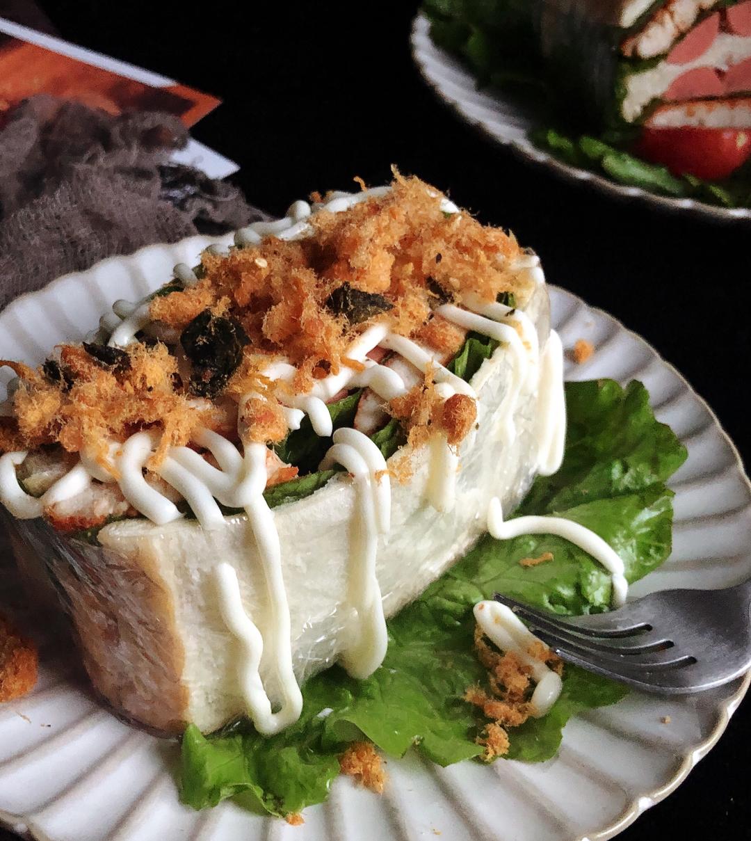 快手早餐之“奥尔良鸡肉吐司🍞”的做法