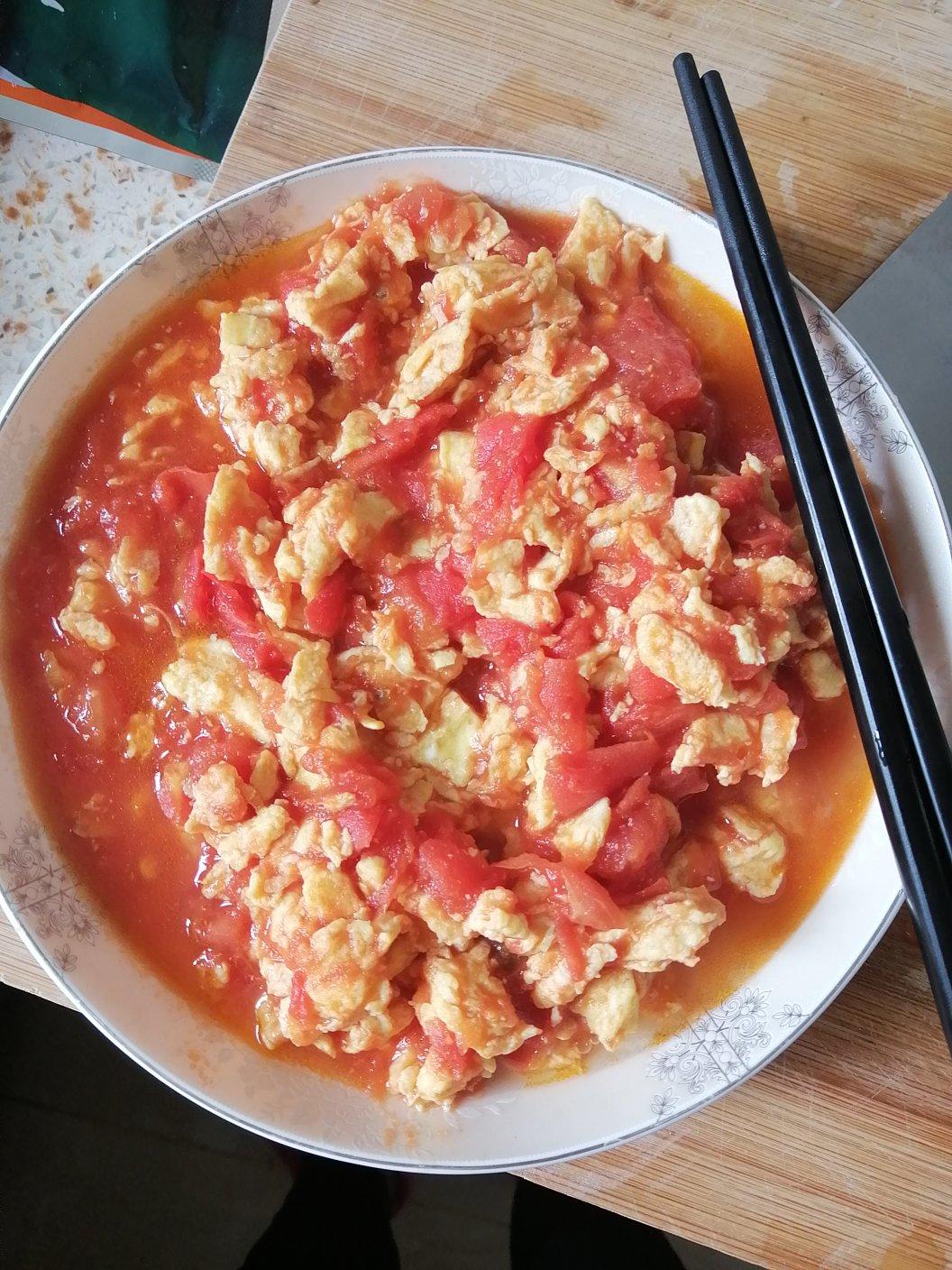 番茄鸡蛋盖浇面