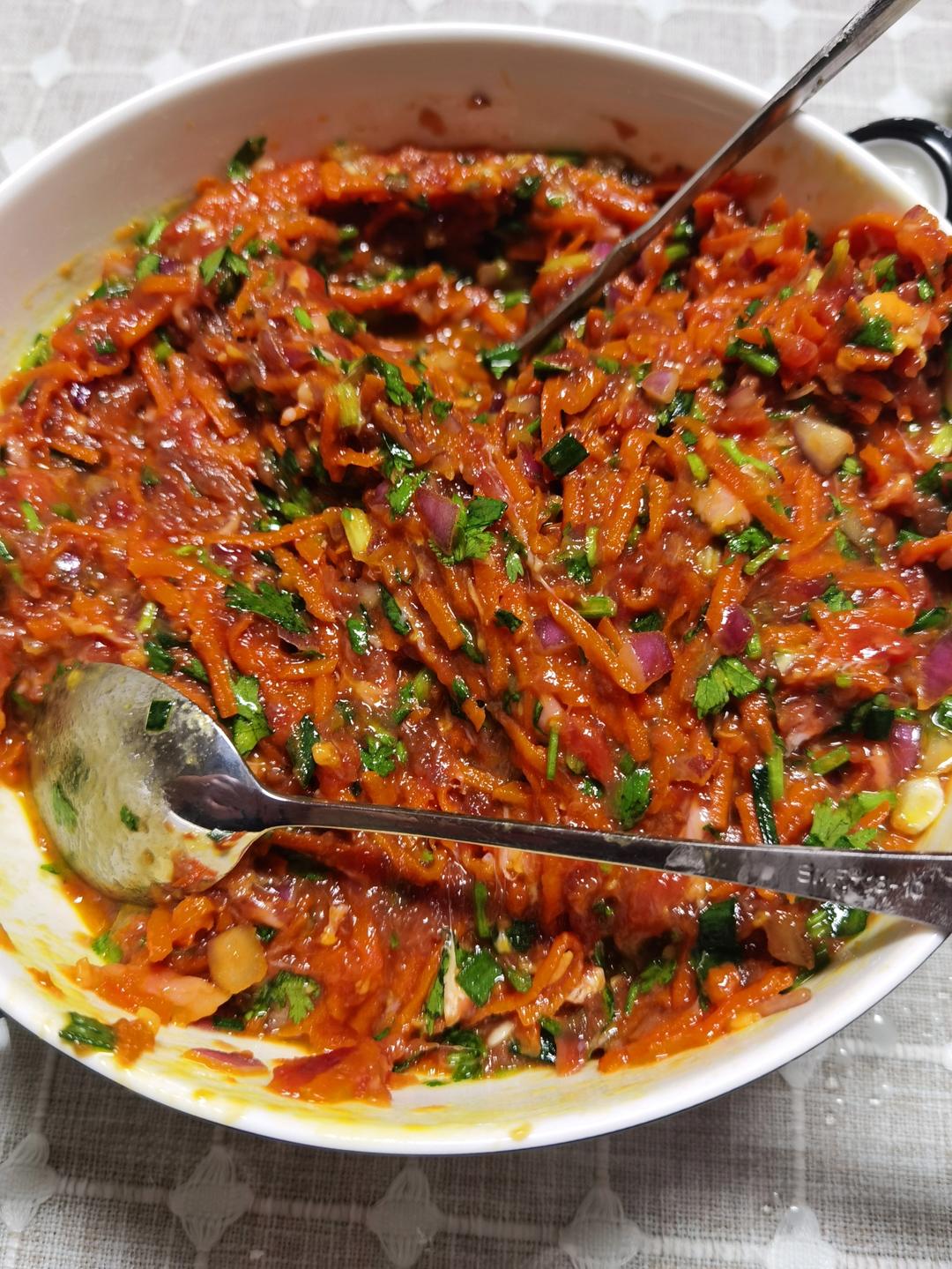 胡萝卜牛肉馅饺子，爽口不油腻