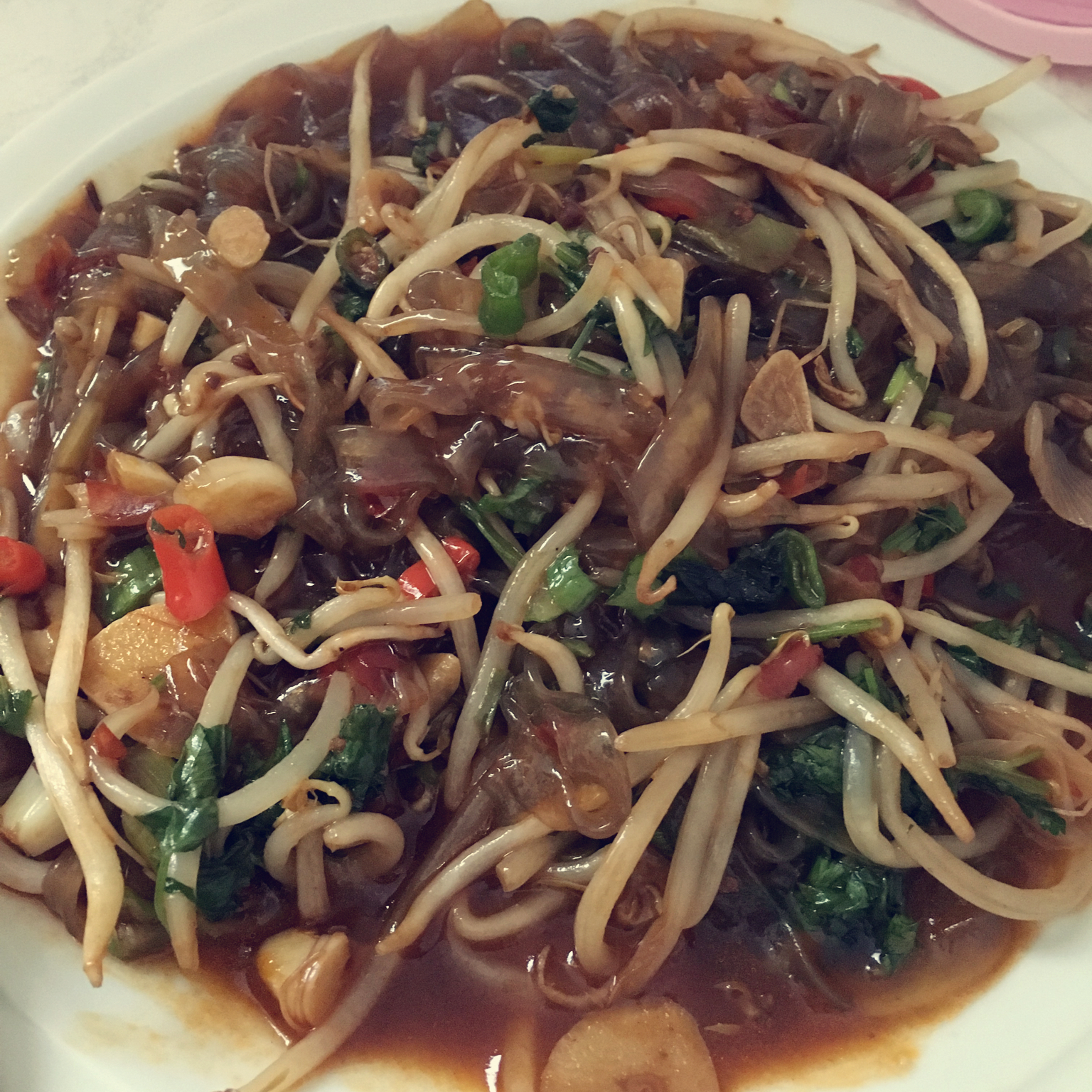豆芽炒粉丝