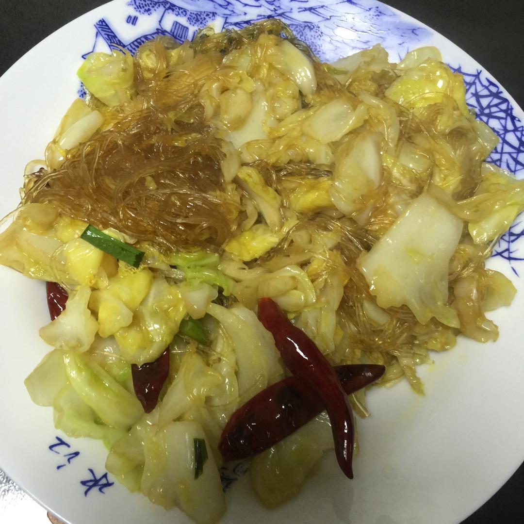 甘蓝炒粉