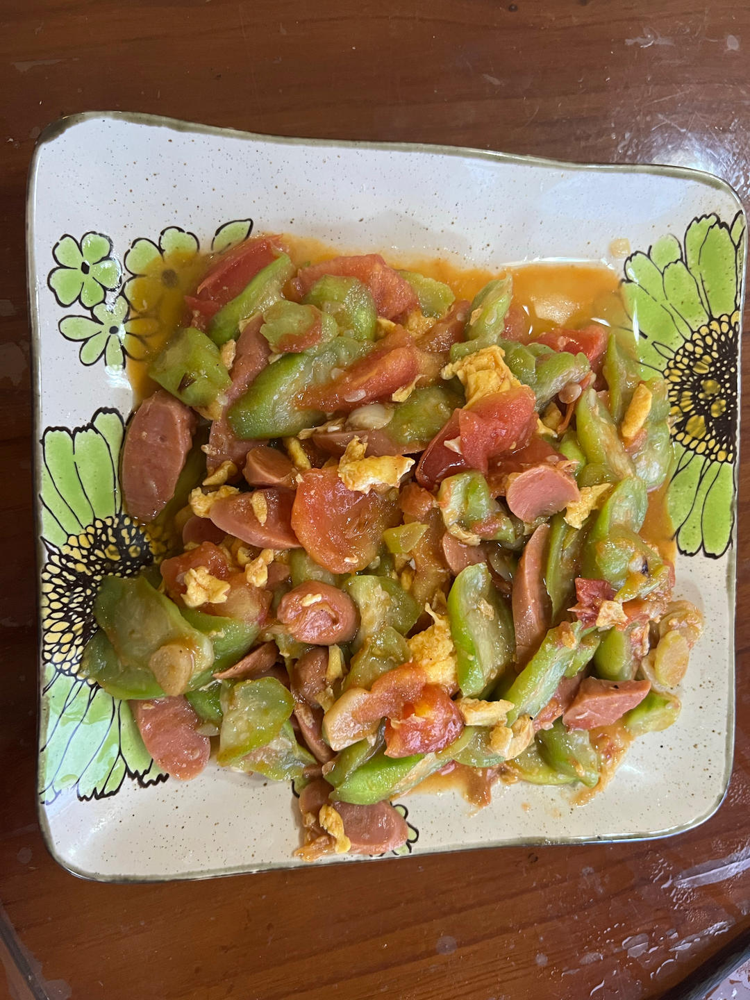 丝瓜西红柿炒蛋