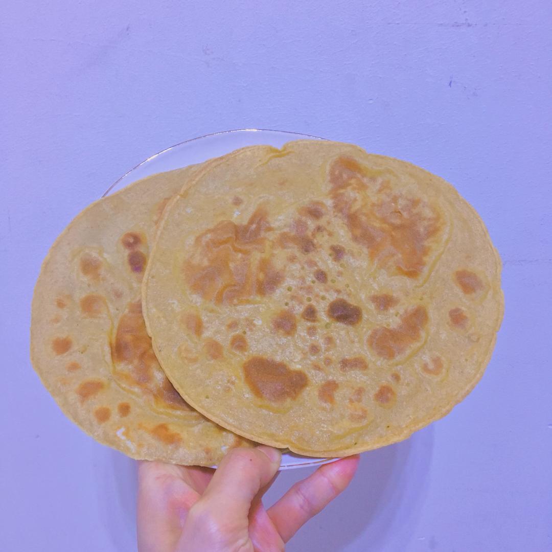 全麦饼皮（无油超简单）的做法