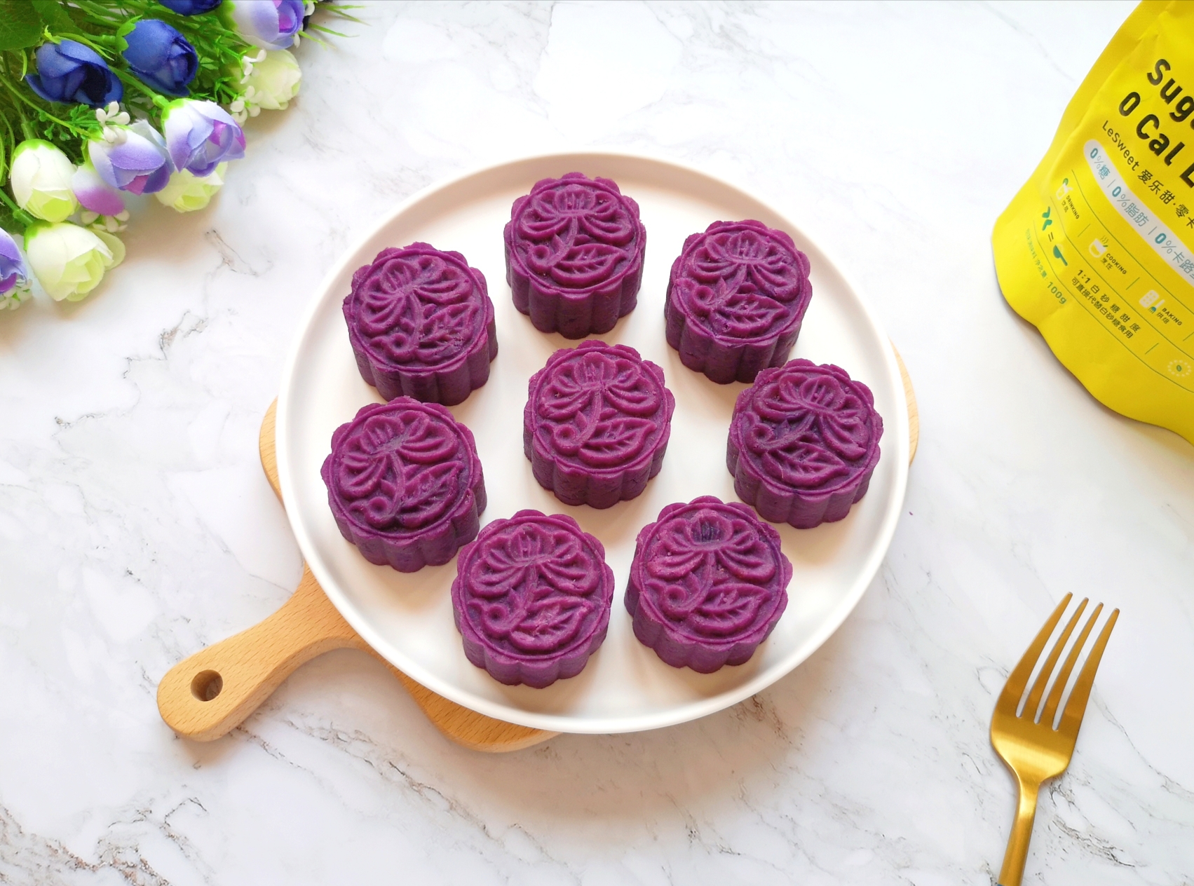 低脂紫薯糕的做法