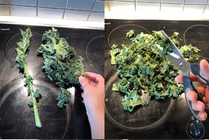 羽衣甘蓝Kale炒猴头菇           配土豆菜花泥的做法 步骤3