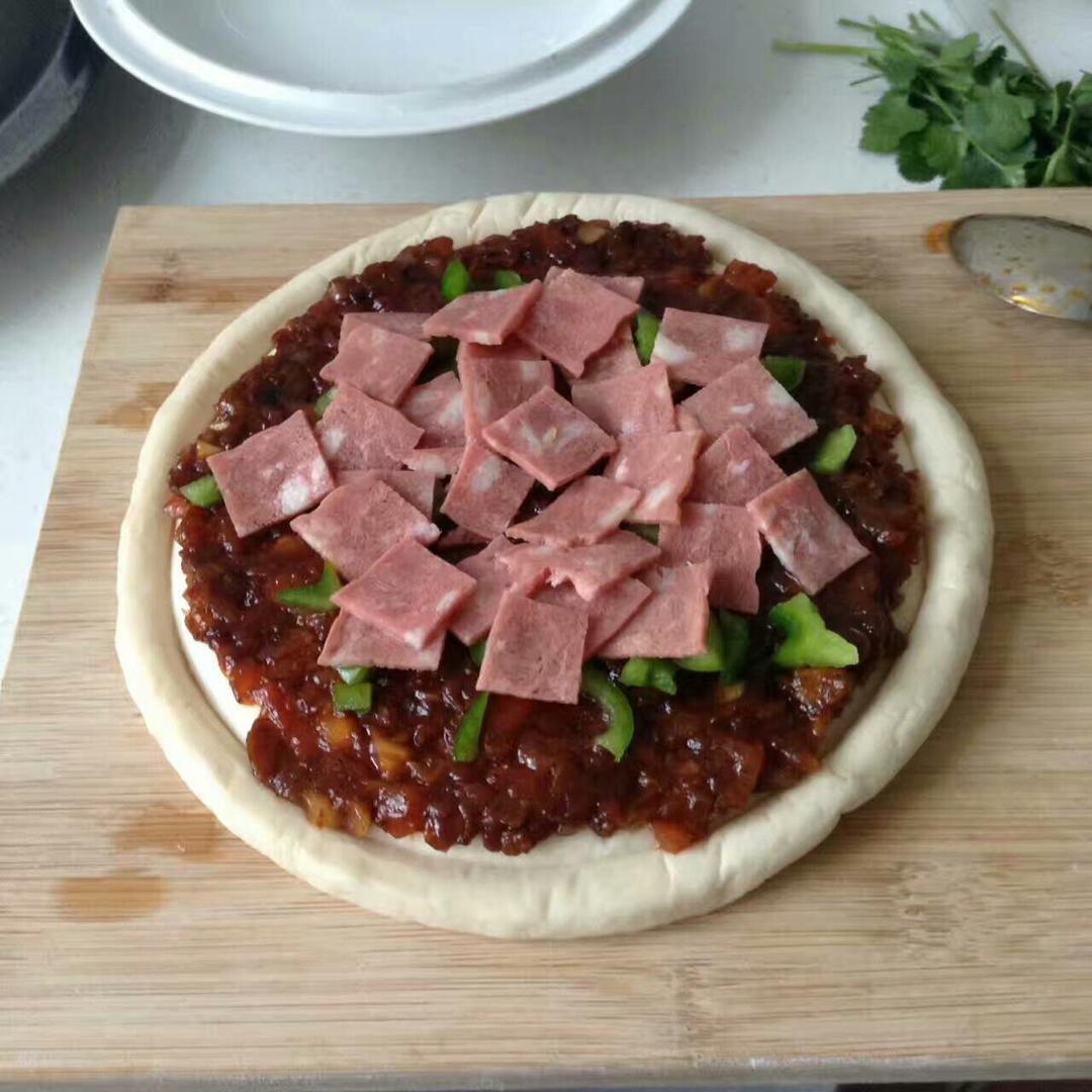 厚底鲜虾培根披萨