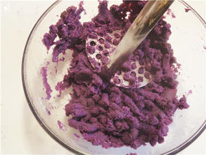 紫薯糯米小饼--超简单烤箱版的做法 步骤3