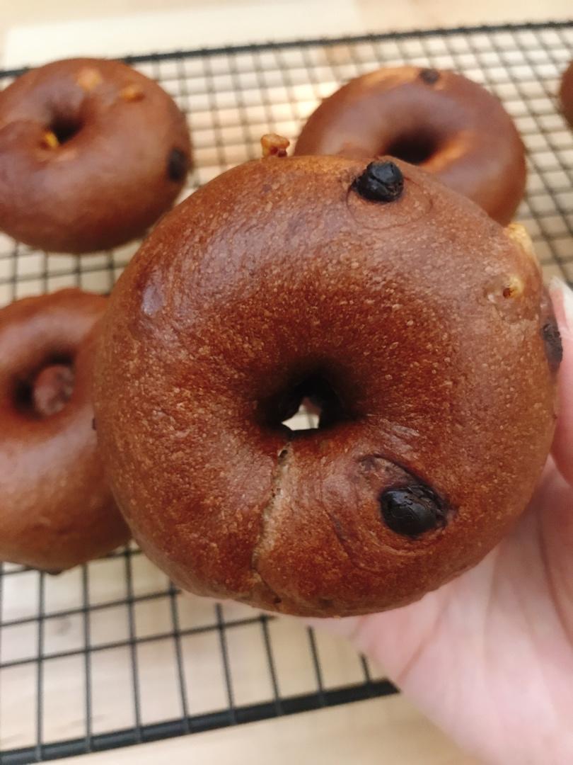 坚果橙皮丁巧克力贝果