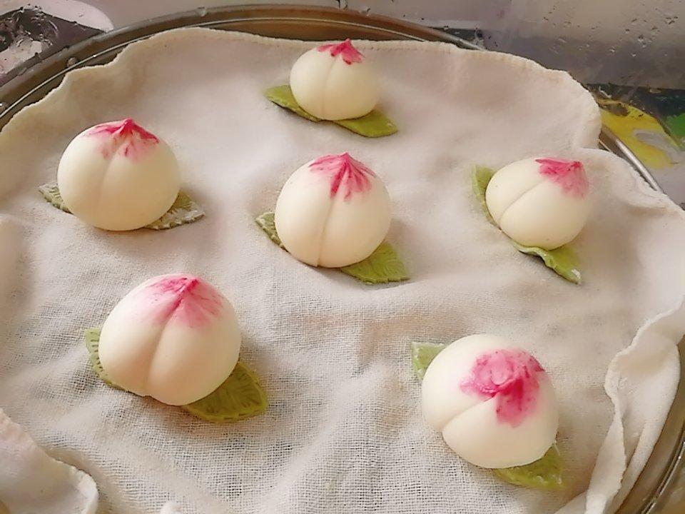 【寿桃包】中国人最传统的生日蛋糕，好惊艳！
