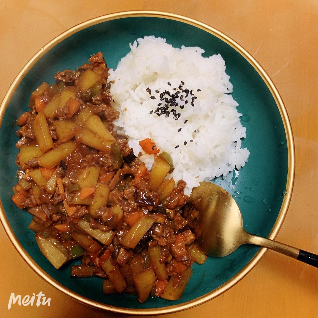 ㊙️香菇土豆肉沫拌饭❗️比外卖还好吃