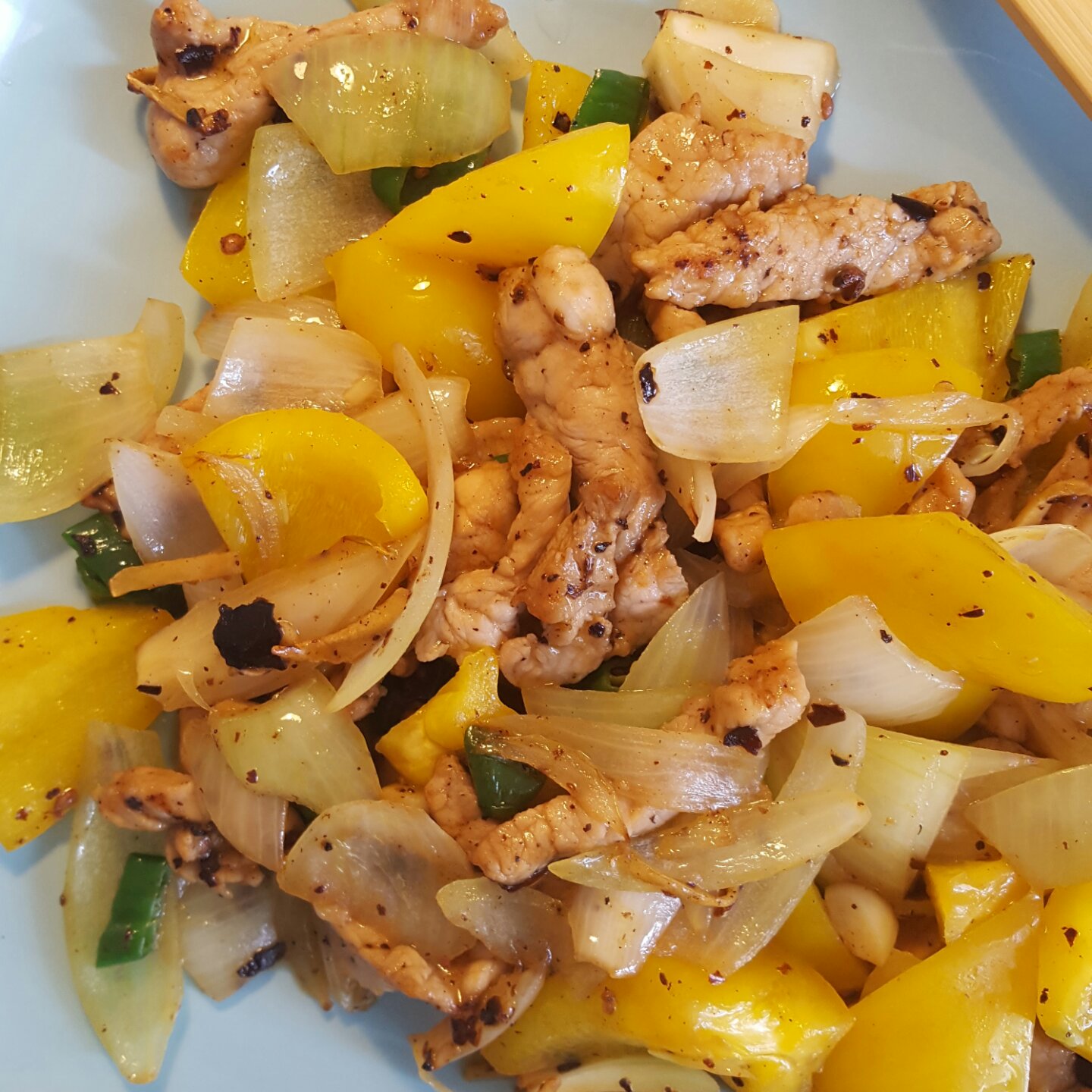 洋葱青椒炒肉丝