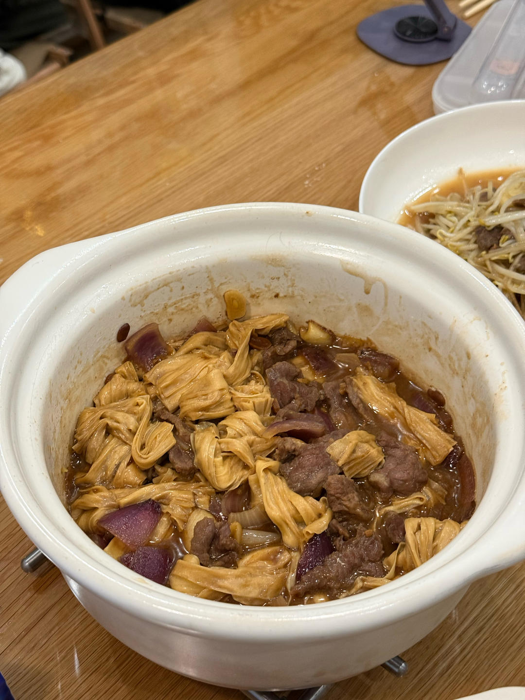 强强联手的腐竹焖牛肉