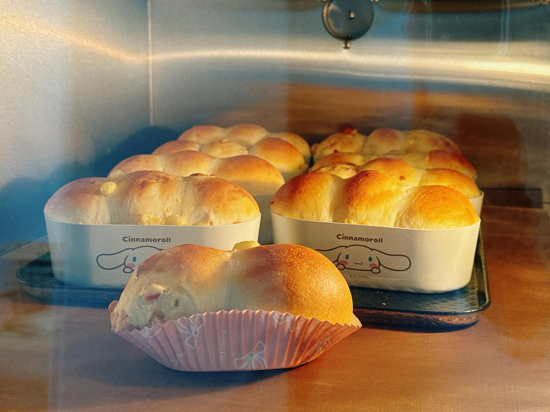 芝士培根🥓吐司/一次发酵