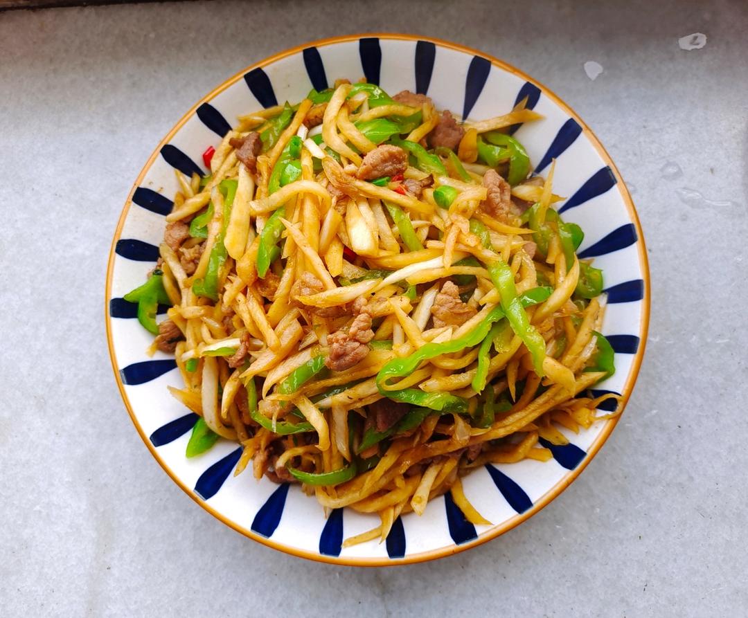 青椒茭白肉丝