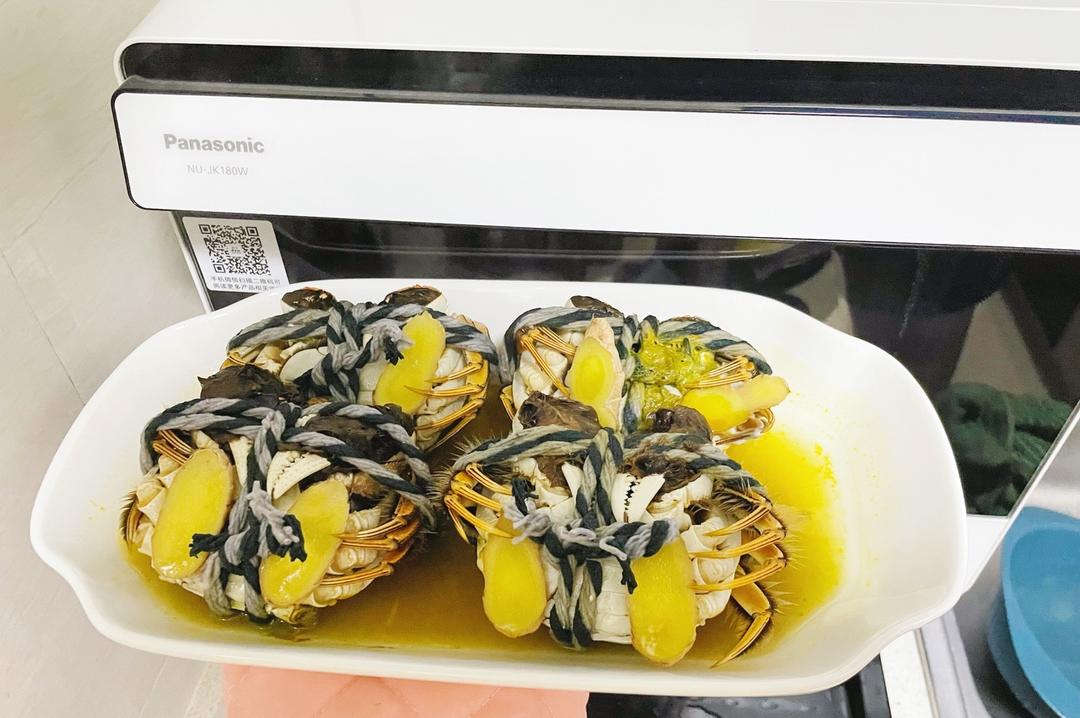 打卡20天，清蒸大闸蟹#松下蒸烤箱jk180的做法