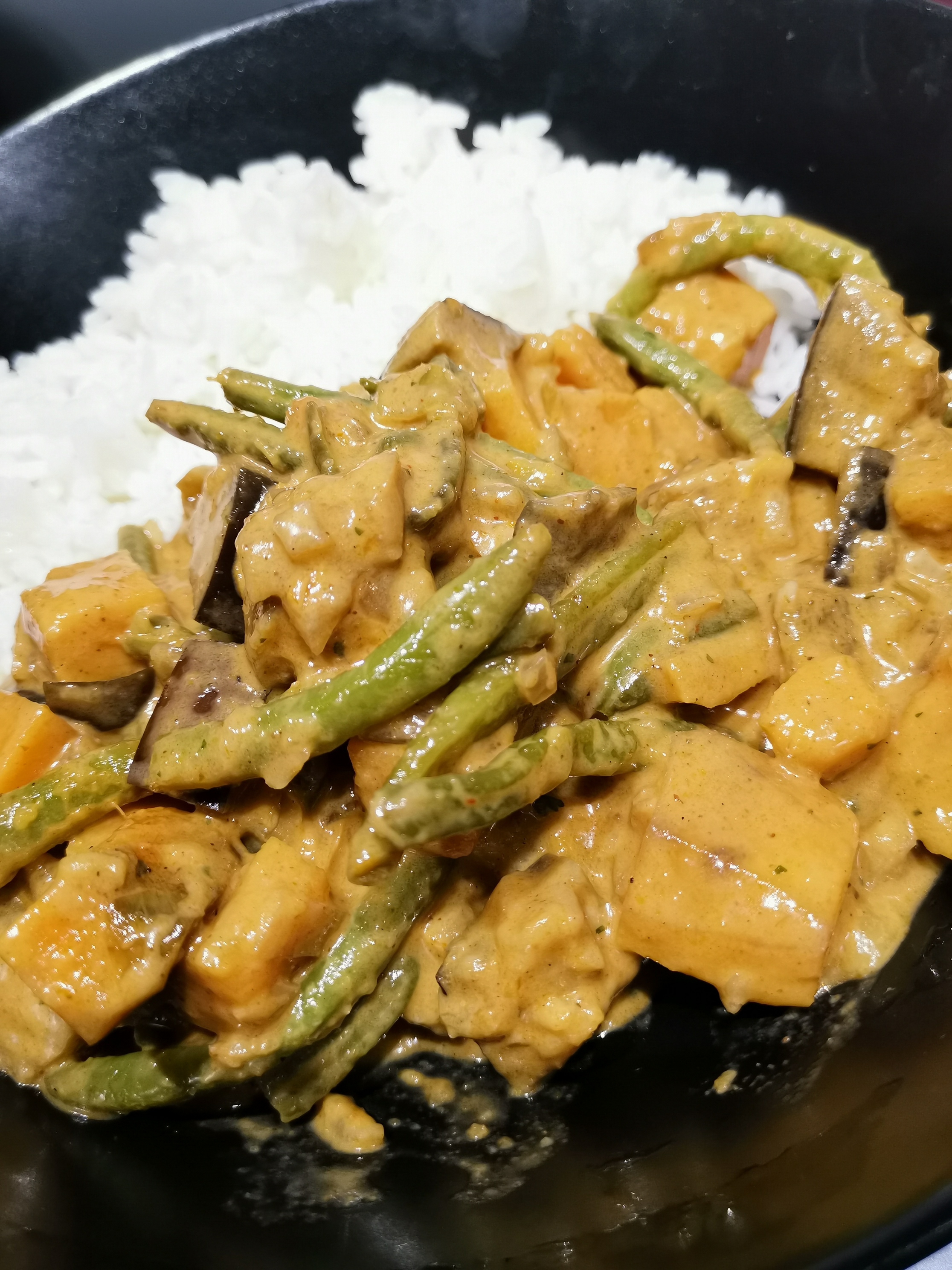 印度素咖喱 - 茄子/红薯/豆角 Indian Vegetable Curry