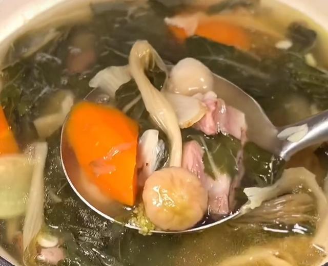 南北杏菜干猪骨汤的做法