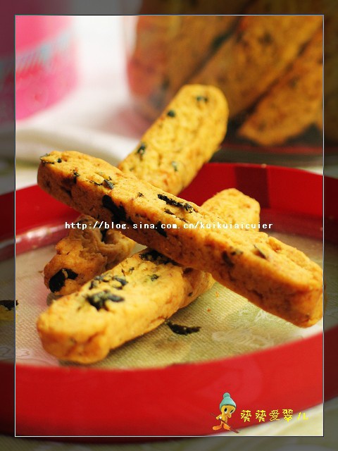 海苔肉松饼干棒的做法