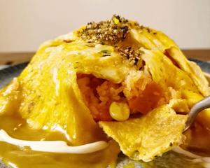 干饭人必备富士山咖喱蛋包饭的做法 步骤24