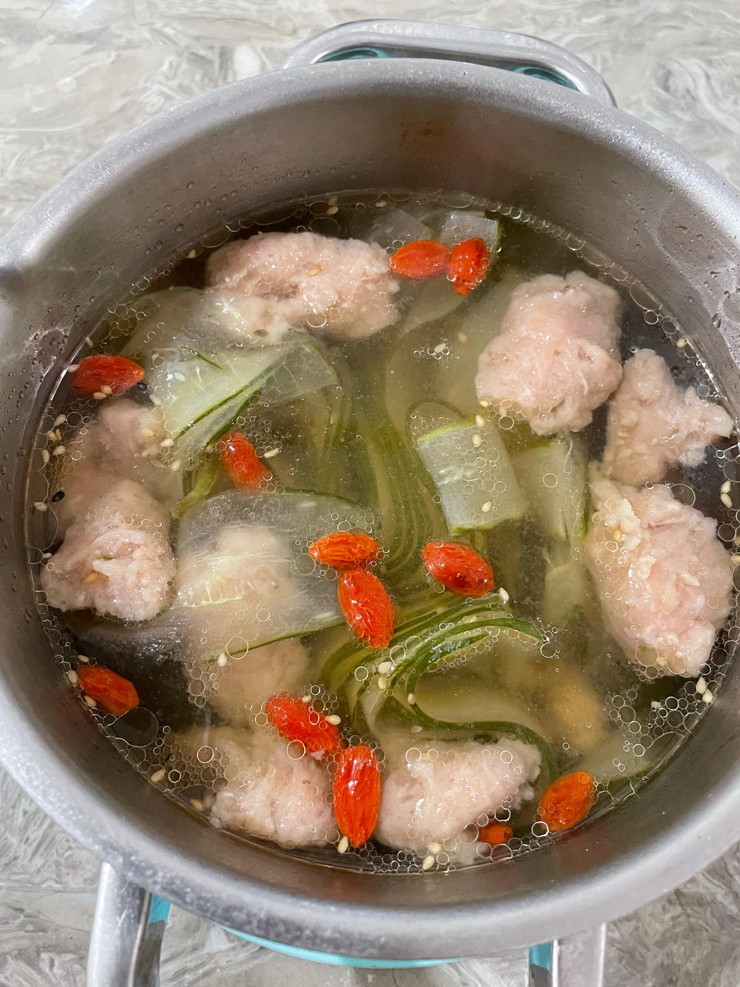 黄瓜肉片汤