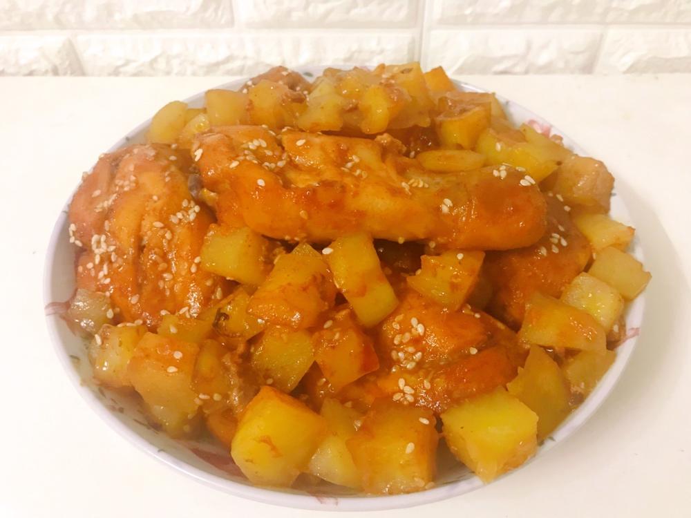新奥尔良烤鸡腿土豆