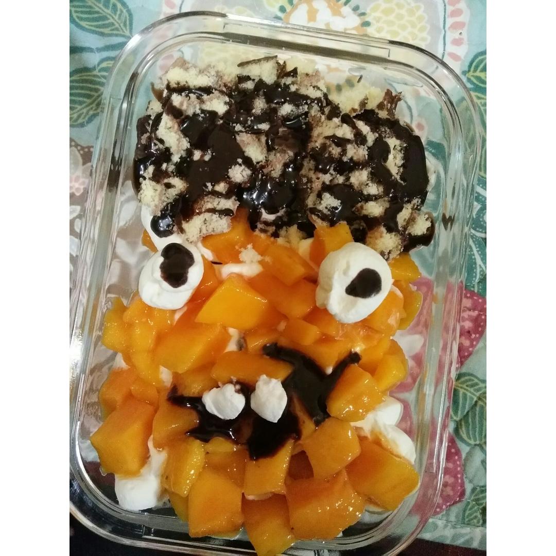 简单快手的便当饭盒水果盒子蛋糕