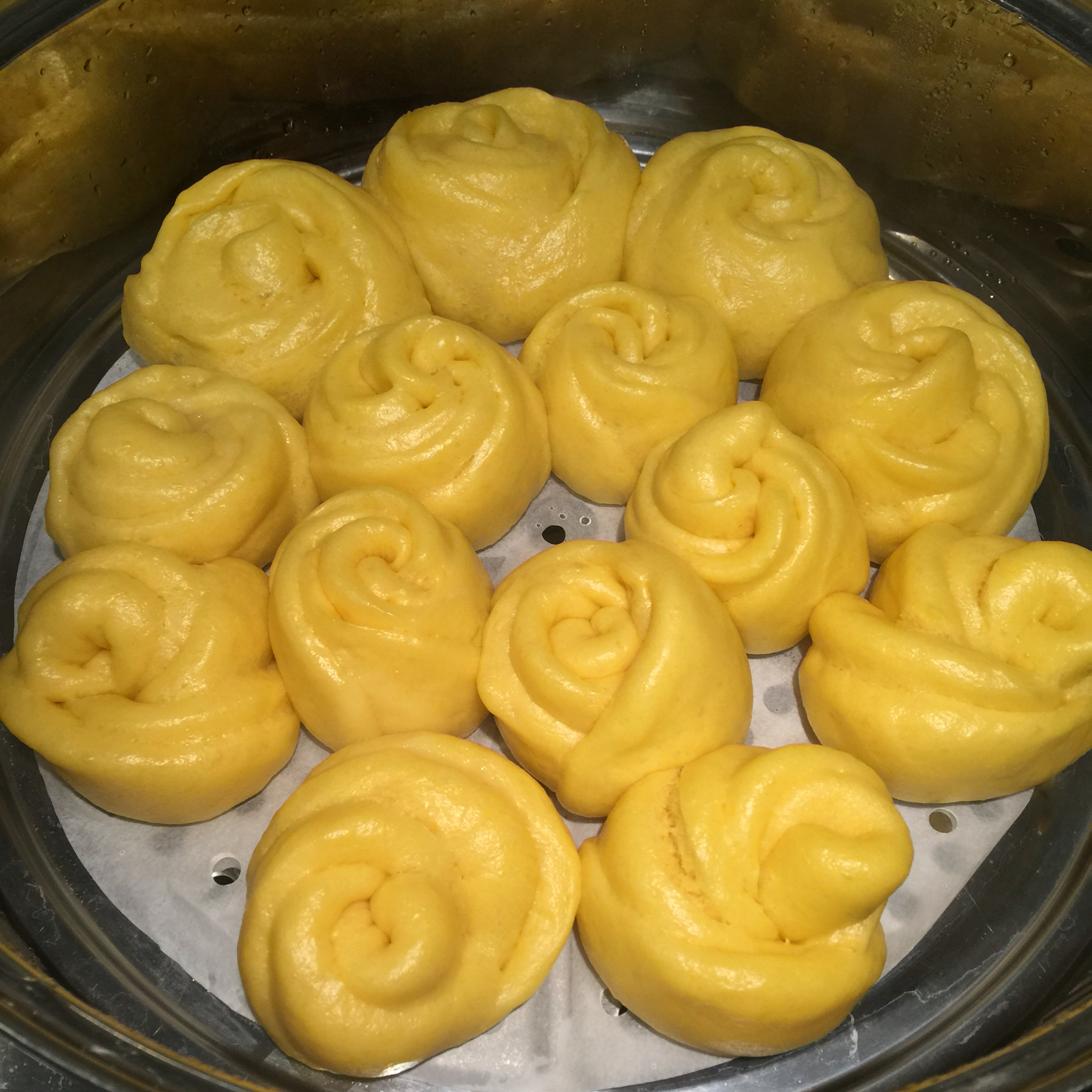 南瓜玫瑰花馒头