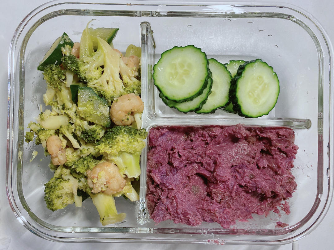 低脂低卡减脂餐～黑椒虾仁西兰花