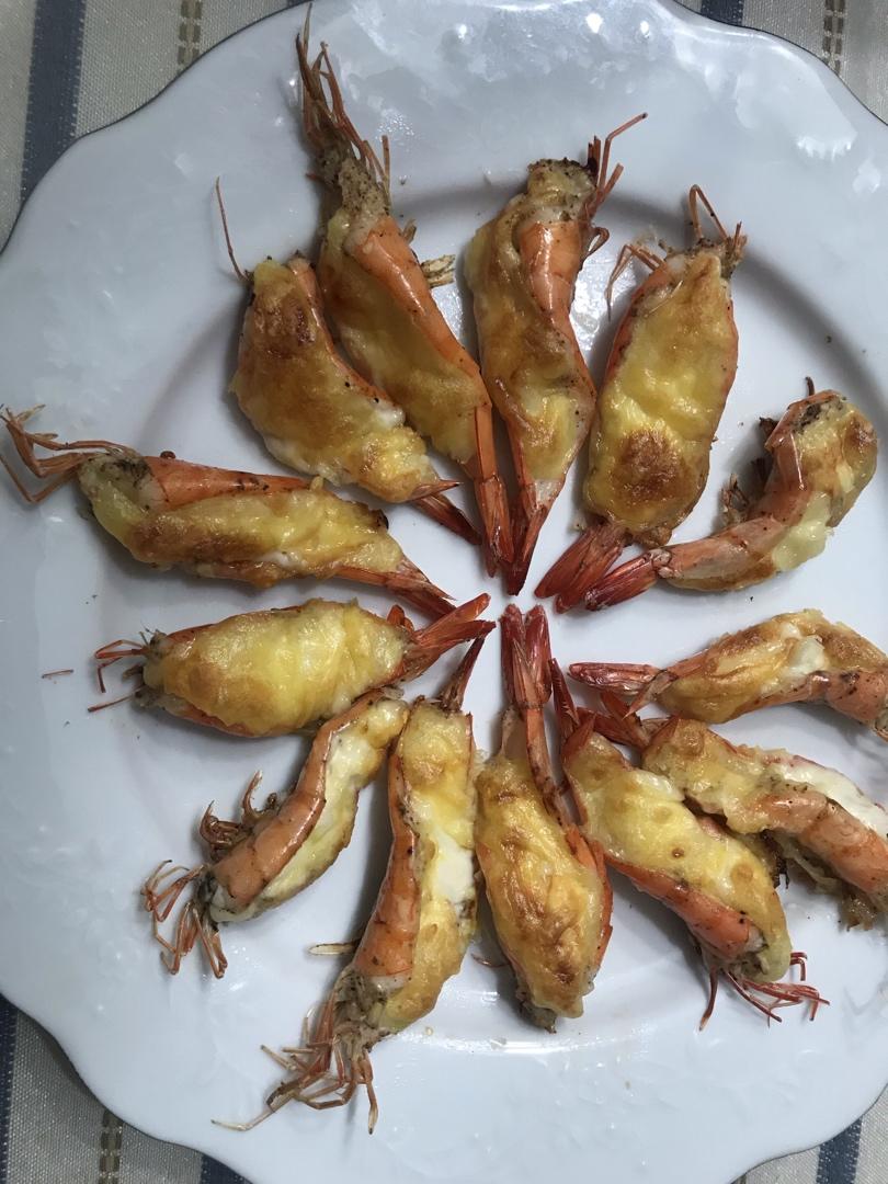 芝士焗大虾🍤用料简单易学
