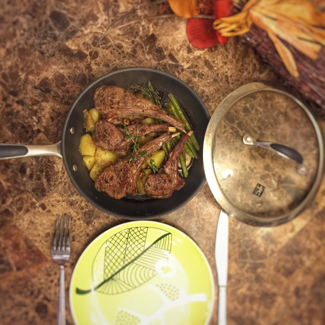 香煎小羊排