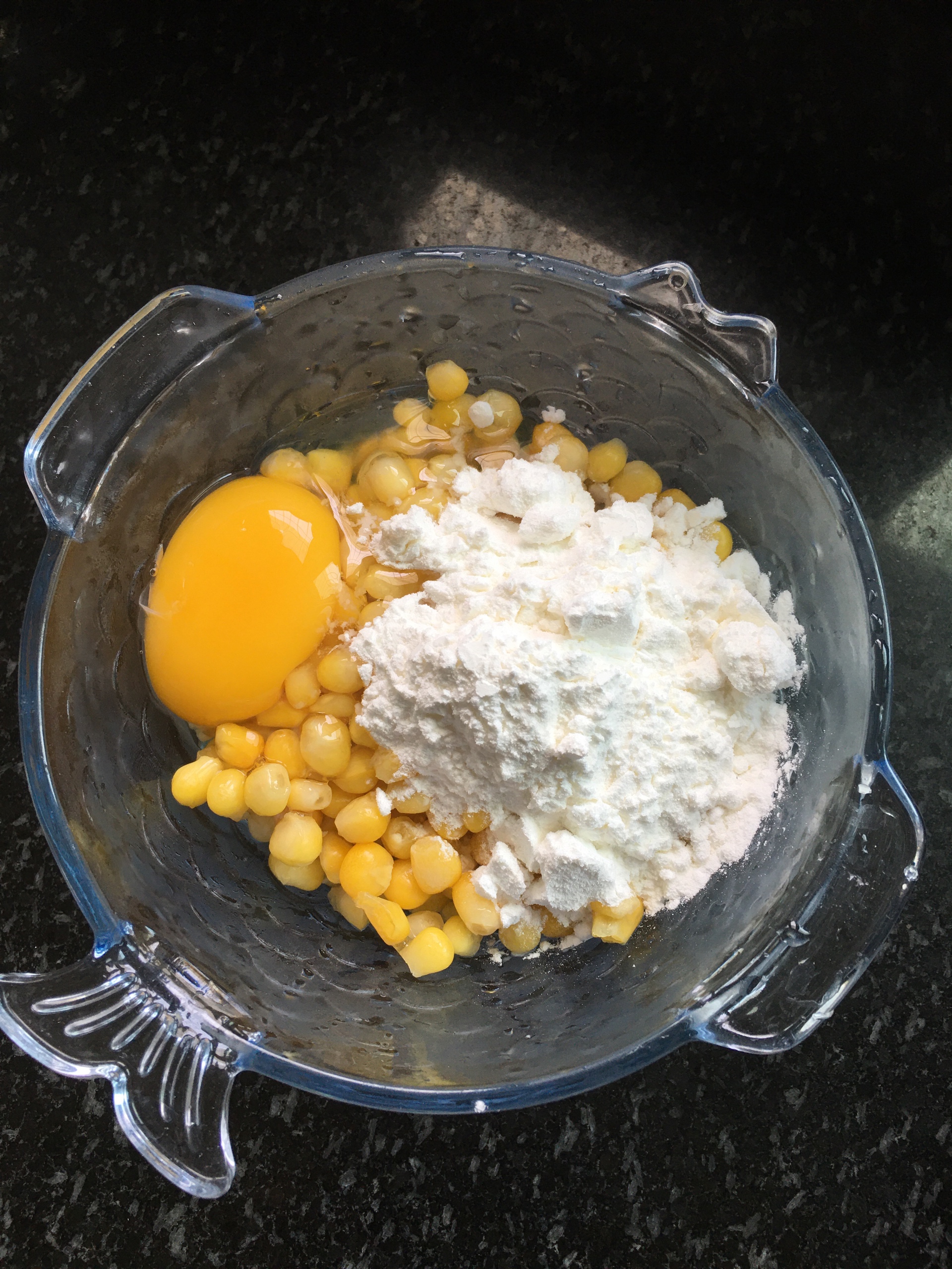 空气炸锅༄「玉米烙」的做法 步骤2