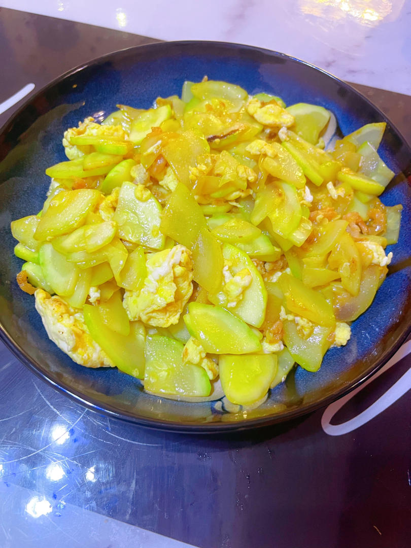 鸡蛋海米炒西葫芦 Dried Shrimp with Zucchini