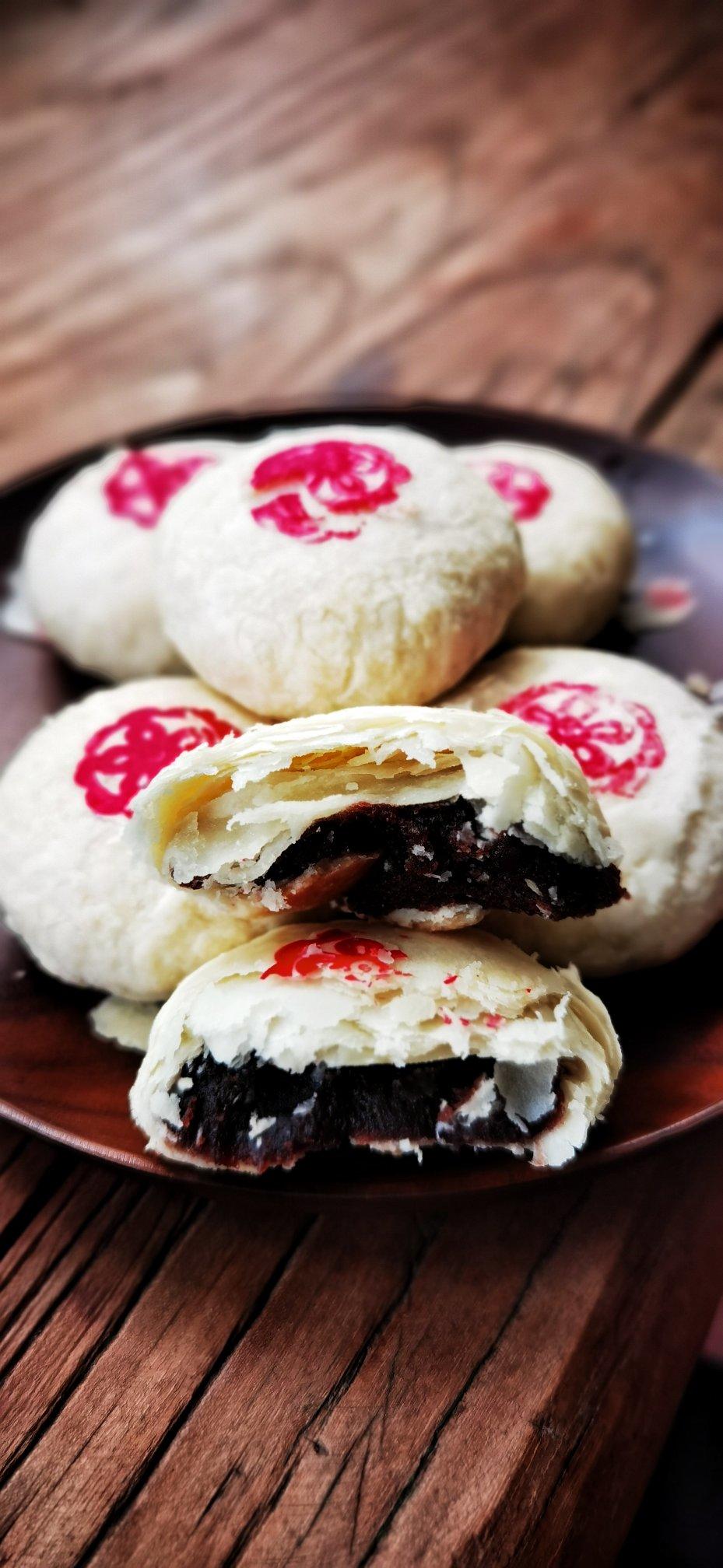 不用揉面的酥掉渣榨菜鲜肉月饼