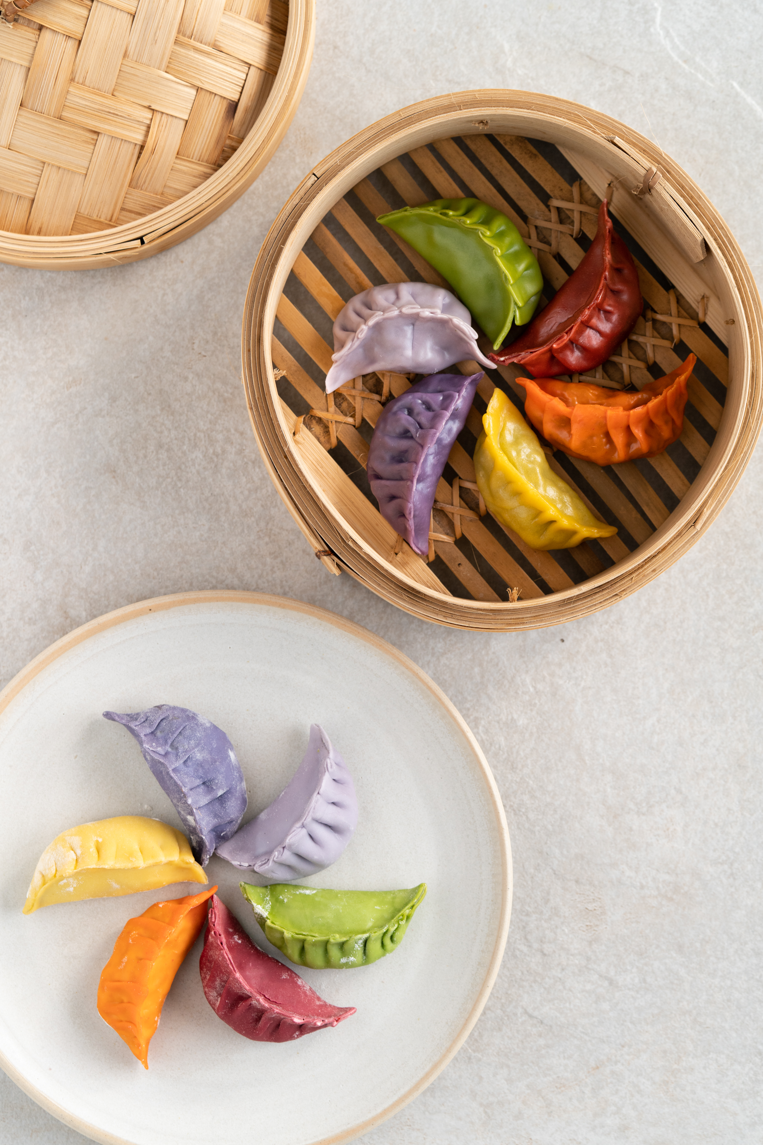 如何做出美到能卖的彩色饺子？的做法