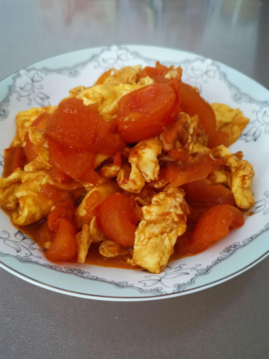 白糖西红柿🍅炒鸡蛋的做法