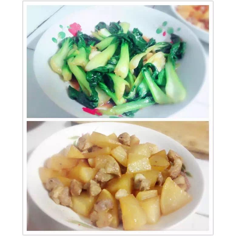 猪肉炖白萝卜香菇