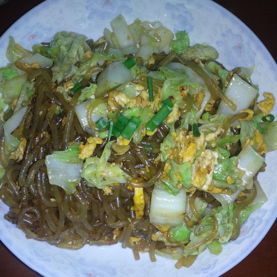 娃娃菜炒粉丝