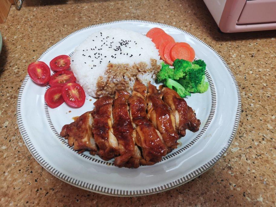 不放一滴油的照烧鸡腿饭