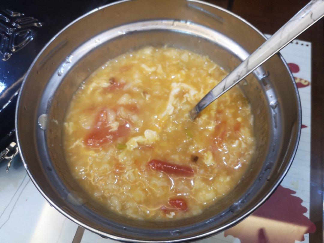 西红柿鸡蛋疙瘩汤