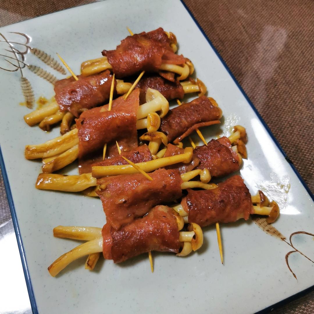 味道超赞 超下饭的金针菇培根卷