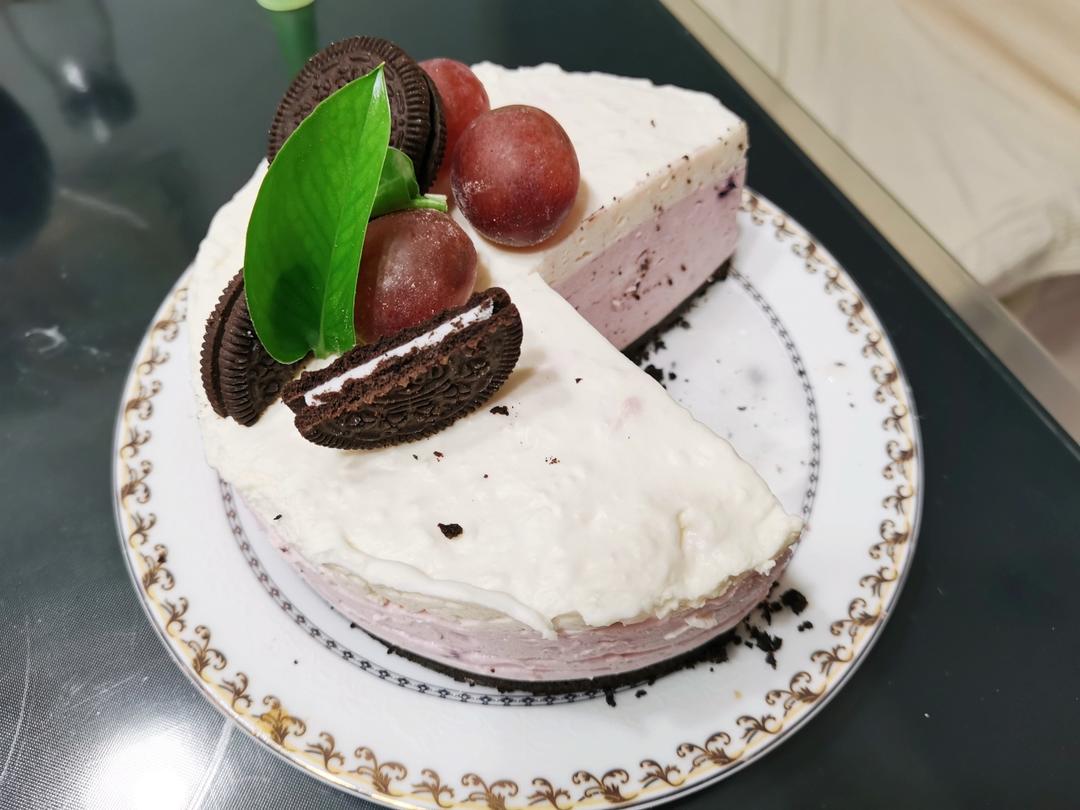 渐变蓝莓慕斯蛋糕🎂