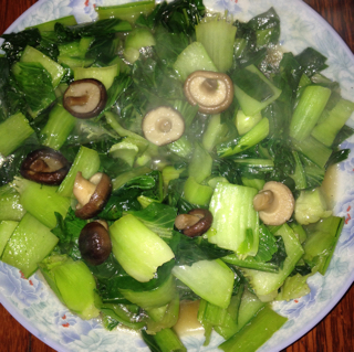 蘑菇炒青菜