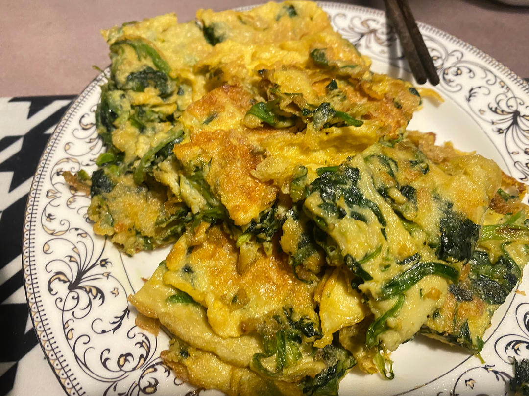 菠菜鸡蛋饼