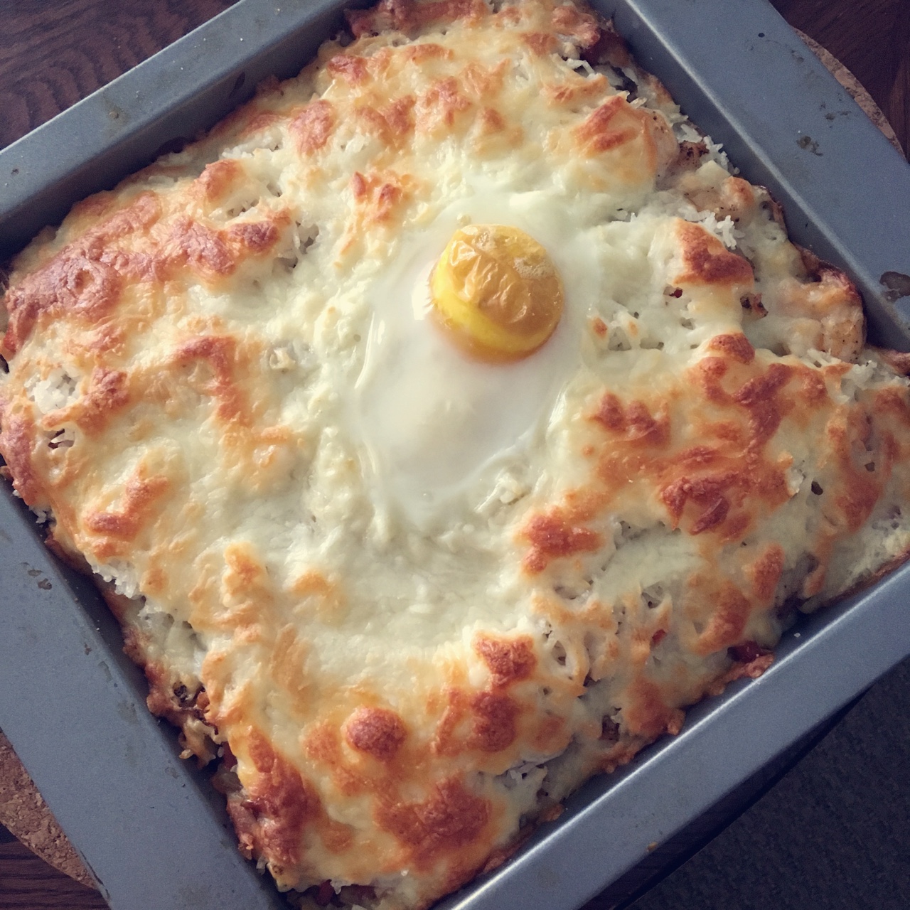 鲜虾培根芝士焗饭