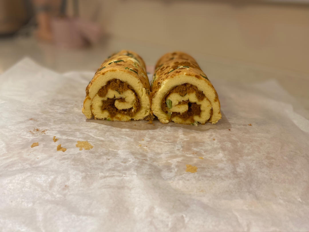 【蛋糕卷小分队】2：香葱肉松蛋糕卷