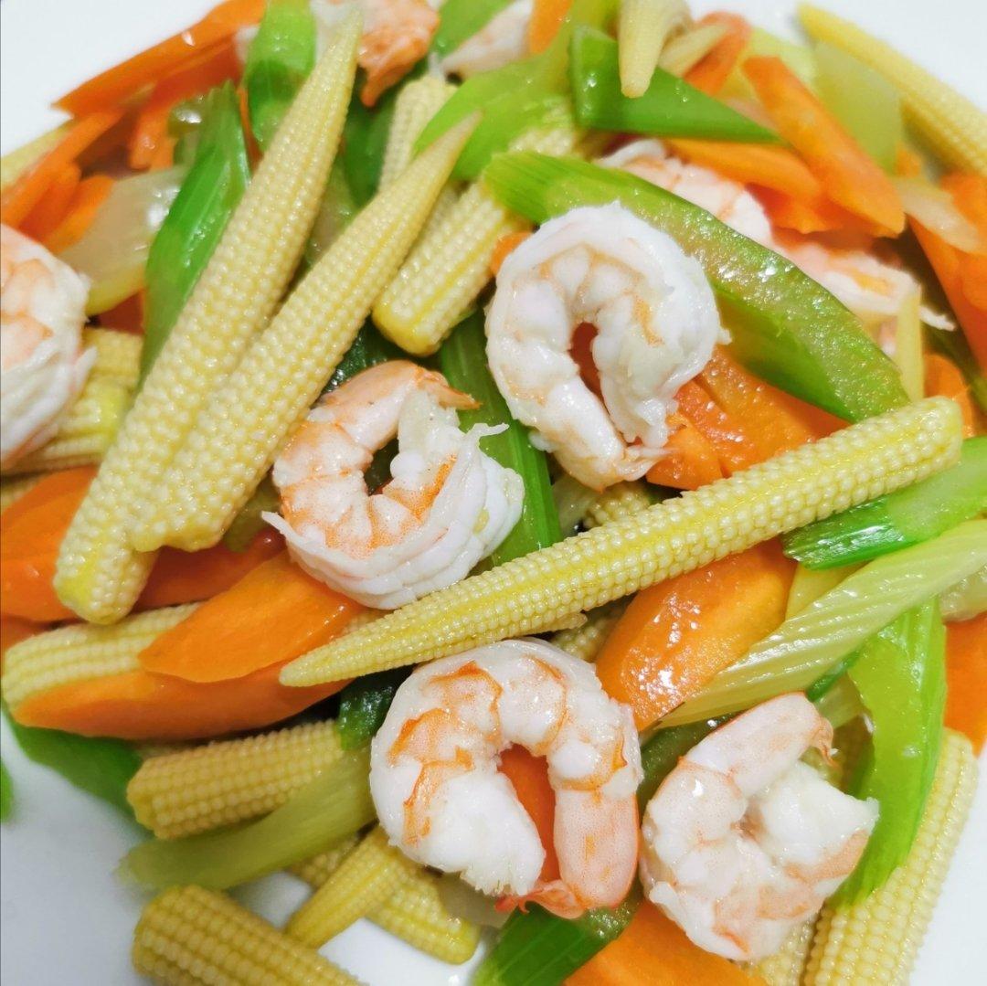 好吃不胖，缤纷玉米笋炒时蔬