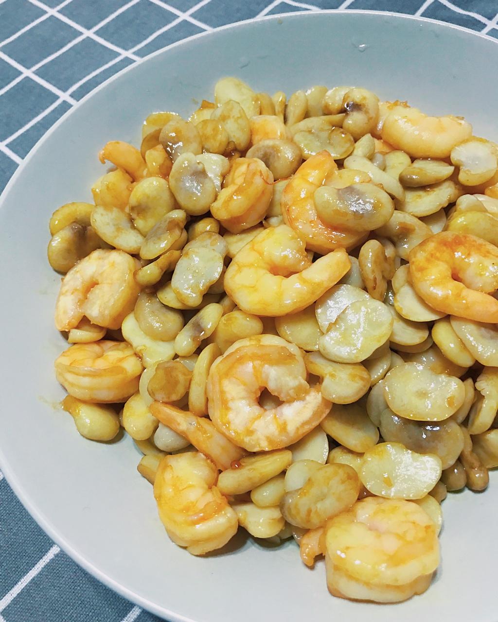 虾仁炒蚕豆