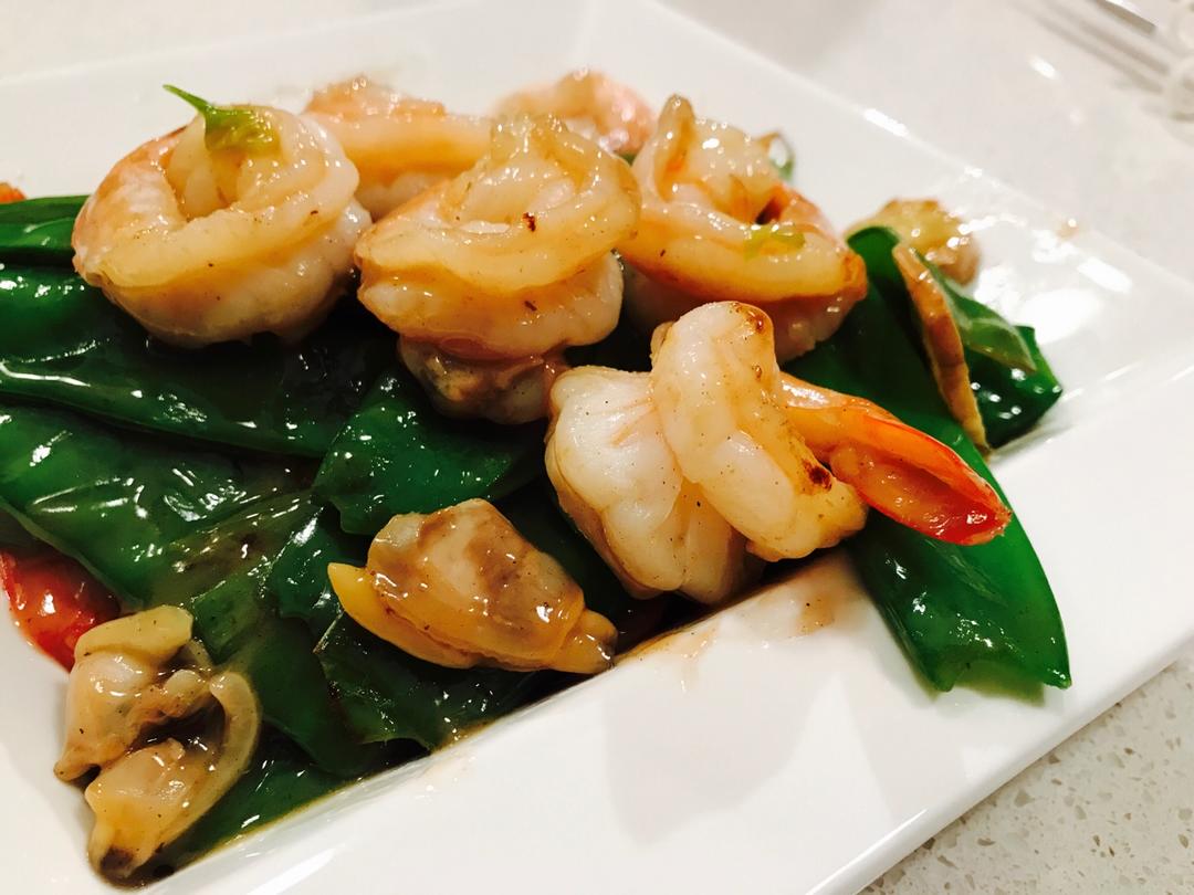 就那么回事-1做的虾仁青菜