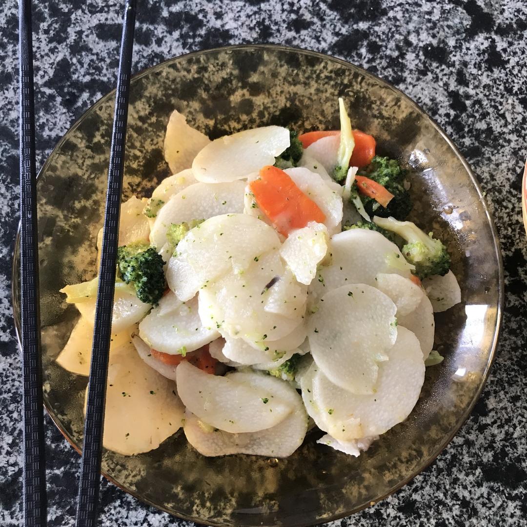 老丁的私房菜-清炒山药